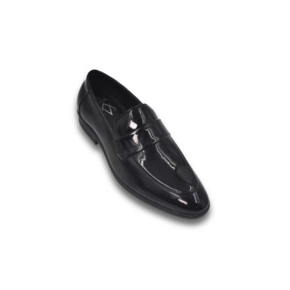 Nòz·ze – Black Belgian Penny Patent Slip On 329A - Image 5