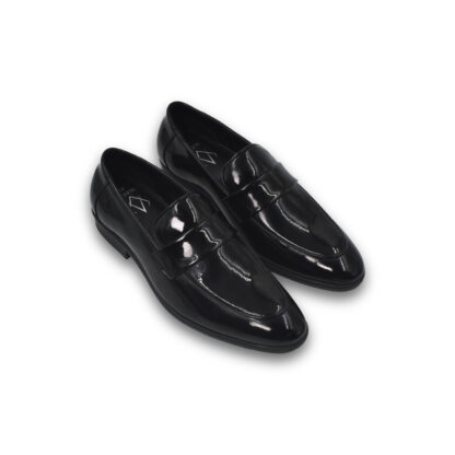 Nòz·ze – Black Belgian Penny Patent Slip On 329A - Image 4